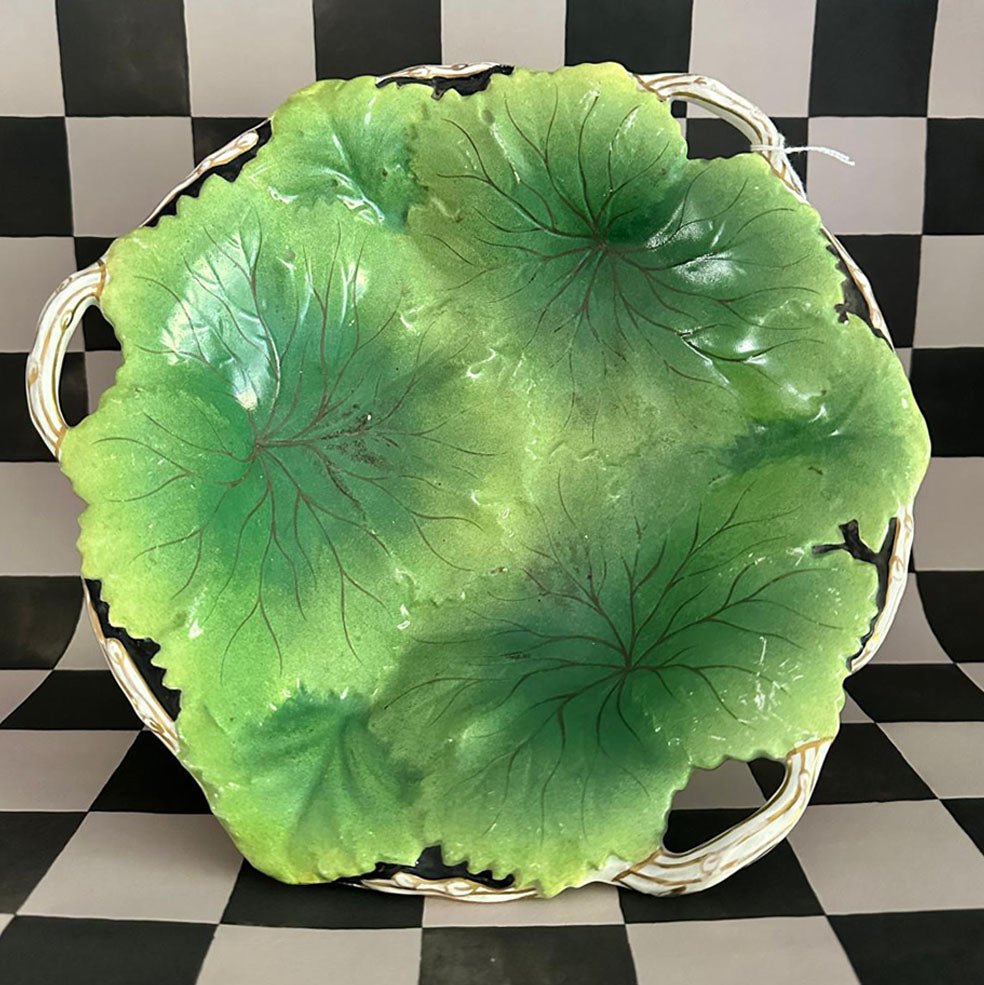 Beautifully Crafted Leaf Platter - FLORA BLACK