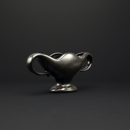 A Collectable Fulham Pottery Mantel Vase - FLORA BLACK
