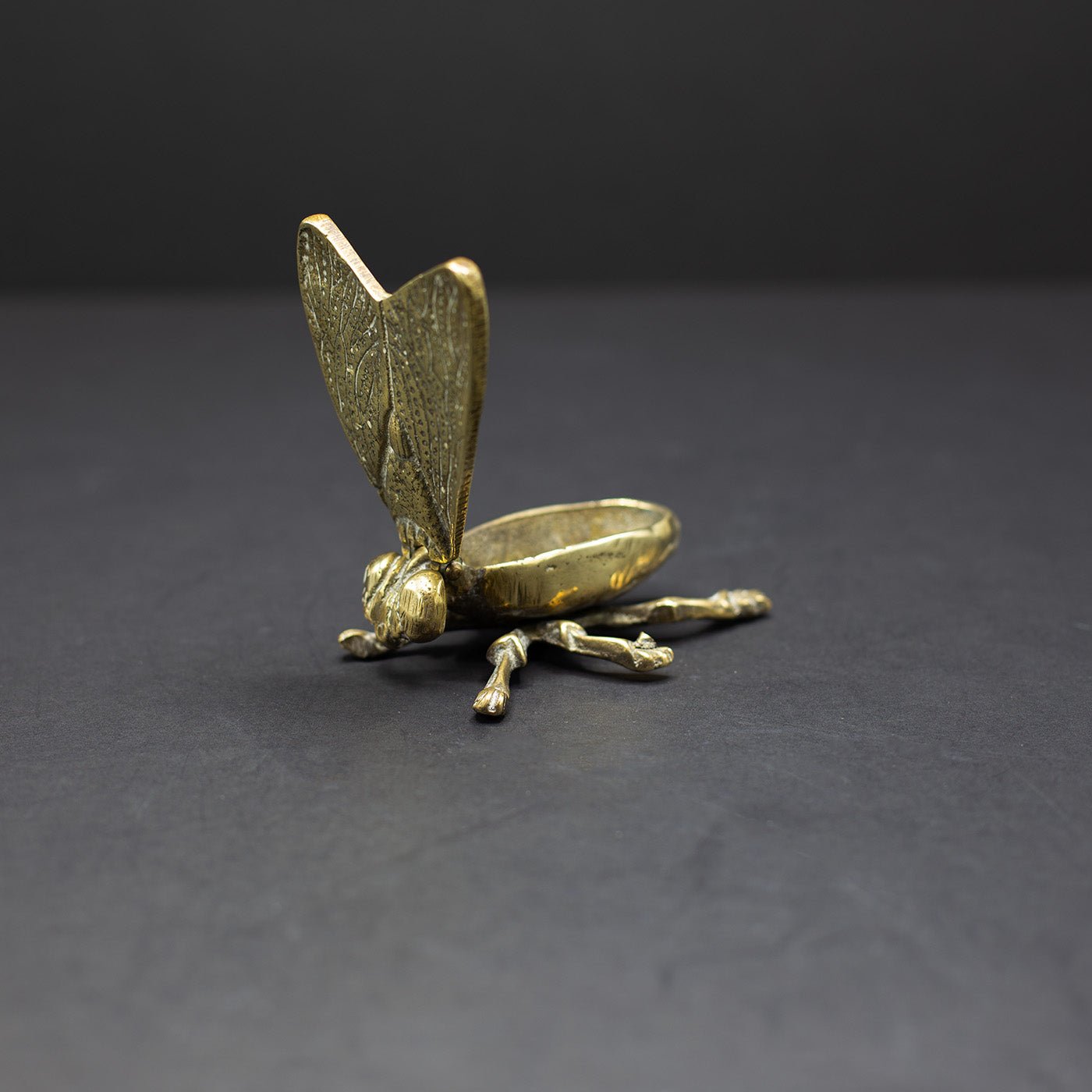 Brass Fly Ashtray / Trinket Box (No.4) - FLORA BLACK