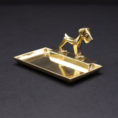 Brass Terrier Pin Dish - FLORA BLACK
