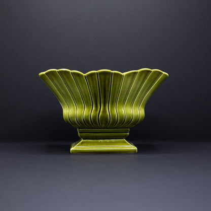 Chartreuse Fluted Mantel Vase - FLORA BLACK