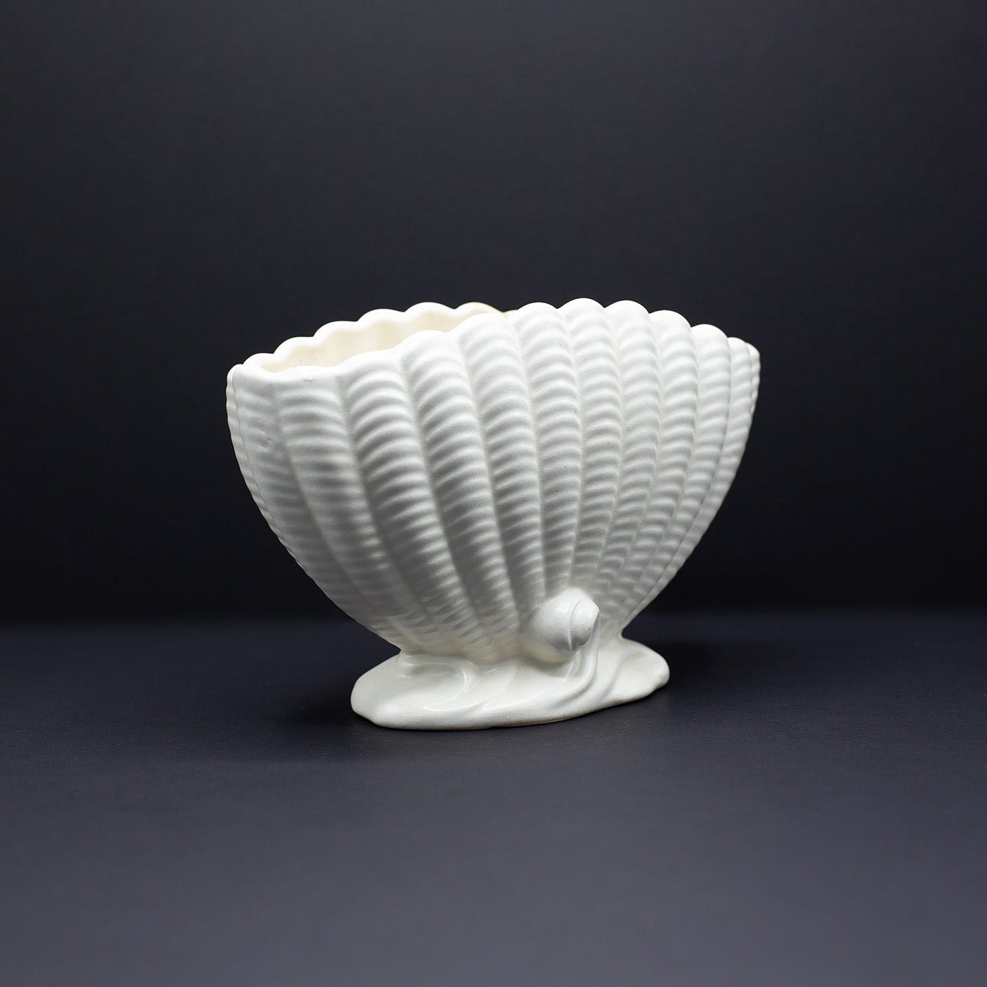 Medium Classic Shell Vase - FLORA BLACK