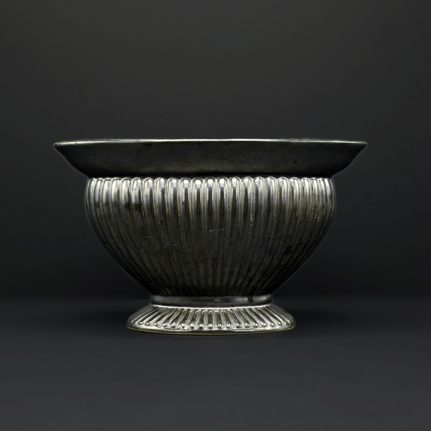 Pewter Mantel Vase. - FLORA BLACK