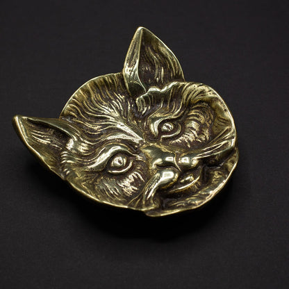 Wonderful Brass Cat Pin tray/ ashtray - FLORA BLACK