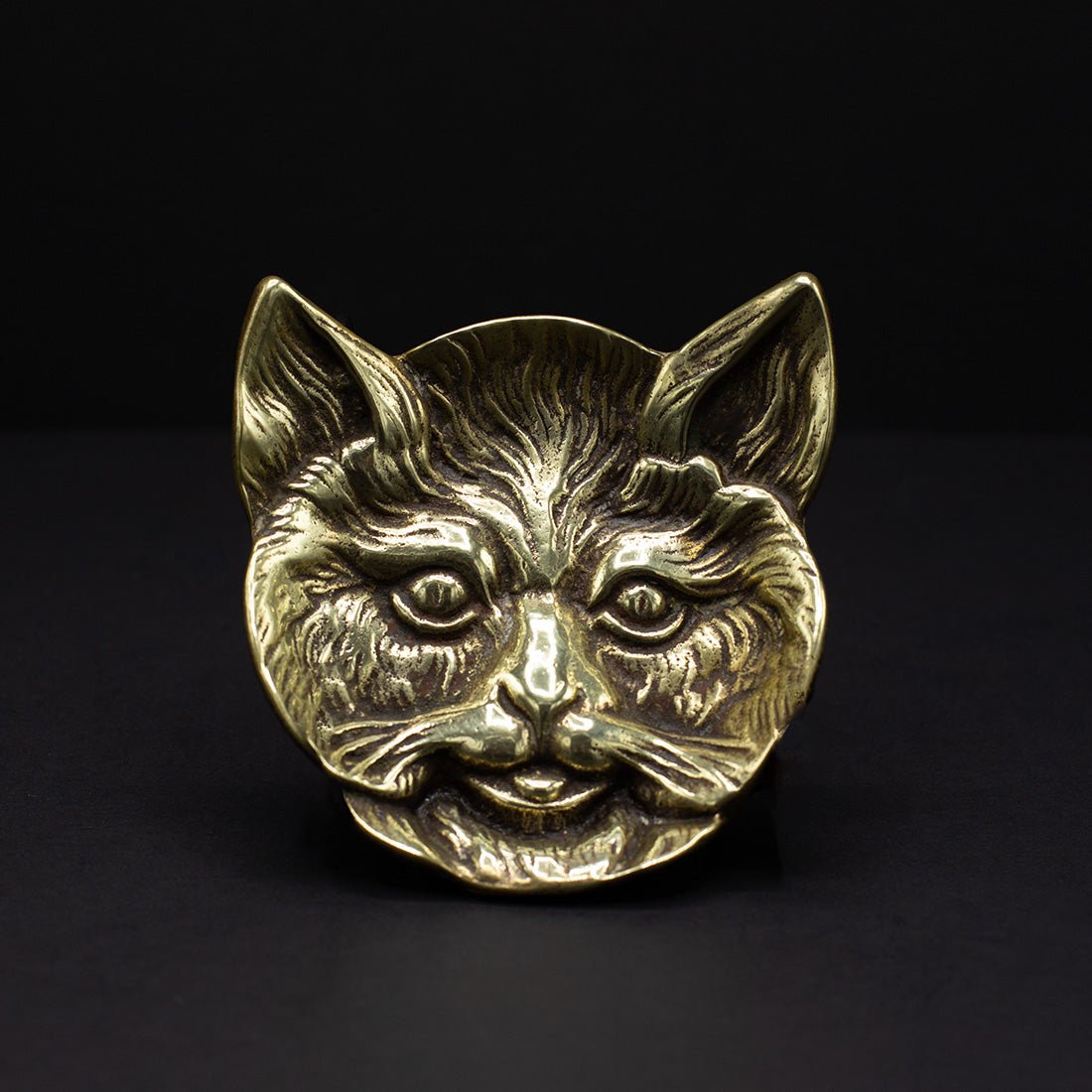 Wonderful Brass Cat Pin tray/ ashtray - FLORA BLACK