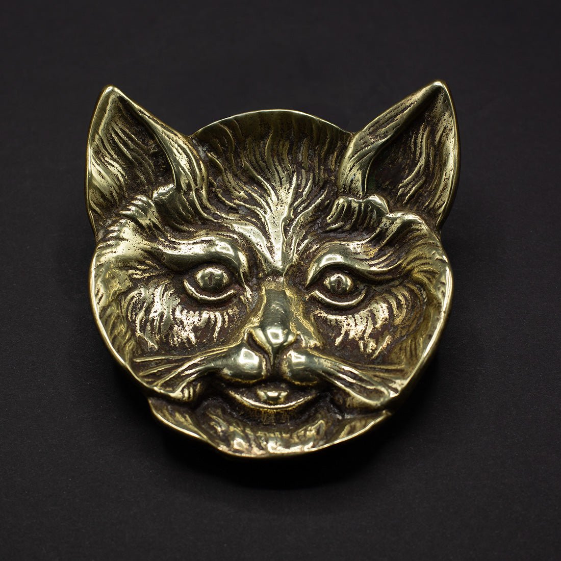 Wonderful Brass Cat Pin tray/ ashtray - FLORA BLACK